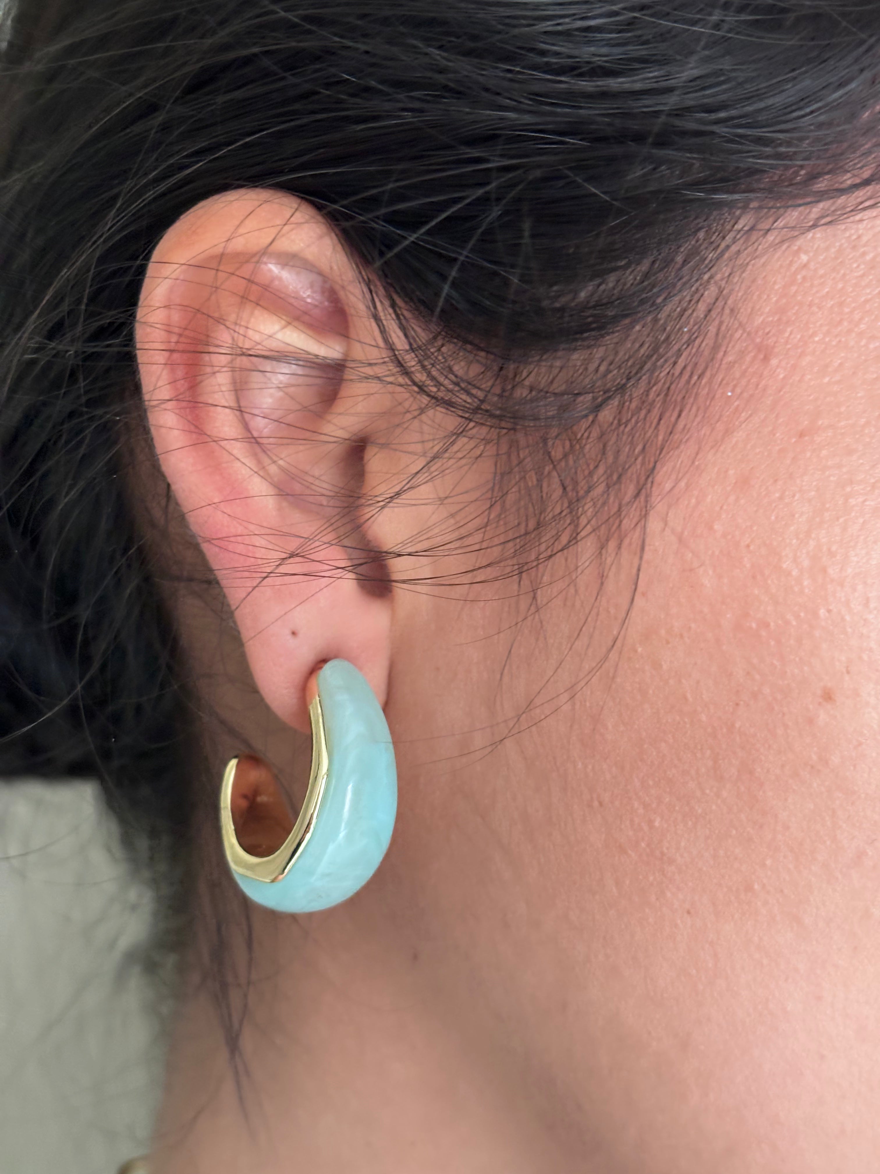 Pendientes de aro “Aura glaciar “