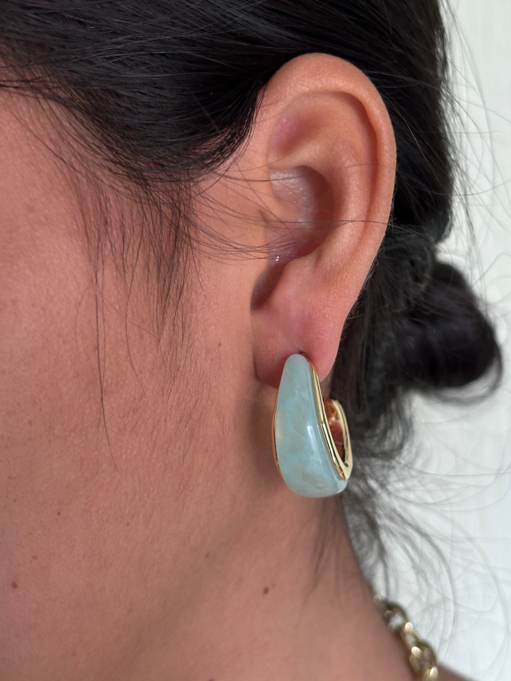 Pendientes de aro “Aura glaciar “