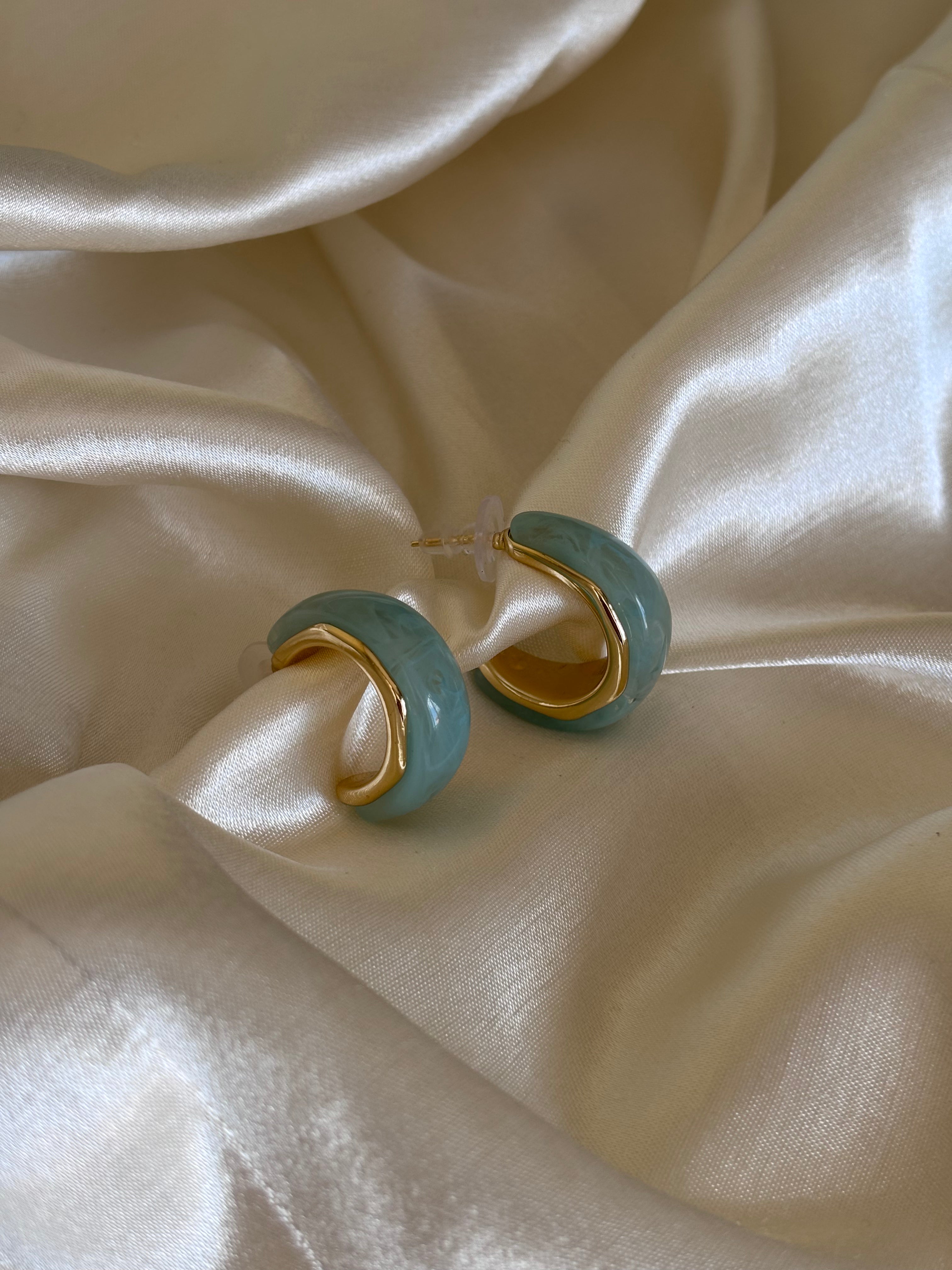 Pendientes de aro “Aura glaciar “